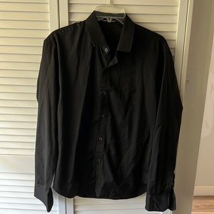 Hand Tailored Black Dress Shirt
